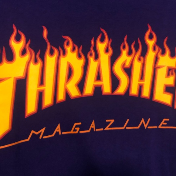 Purple Thrasher Magazine Flame Tee - Picture 4 of 4